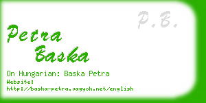 petra baska business card